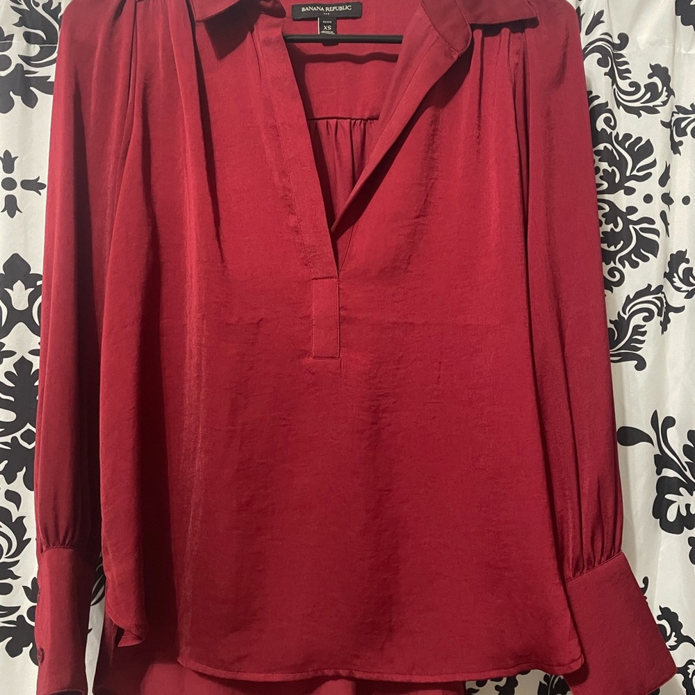 Banana Republic Rich Burgundy Blouse